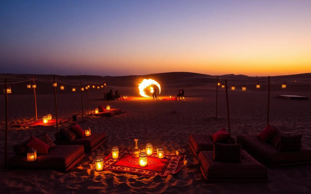 VIP Desert Safari Dubai — Luxury camp, gourmet dinner and en-suite tents